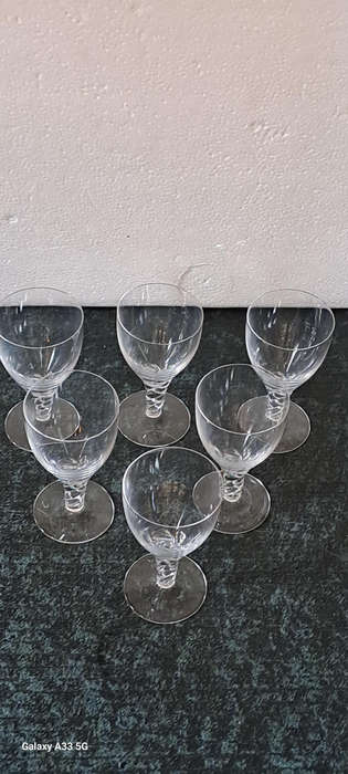 Set of 6 Amager/Twist glasses Kapstrup glassworks Holmegaad