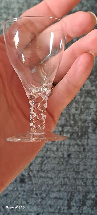 Set of 2 schnaps  Amager/Twist glasses Kapstrup glassworks Holmegaad