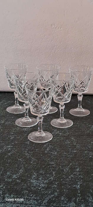 Set of 6 Cristal D'Arques (Arc) Saumur schnapps glasses