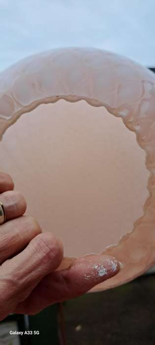 Pink and milk glass vintage lamp shade beautiful