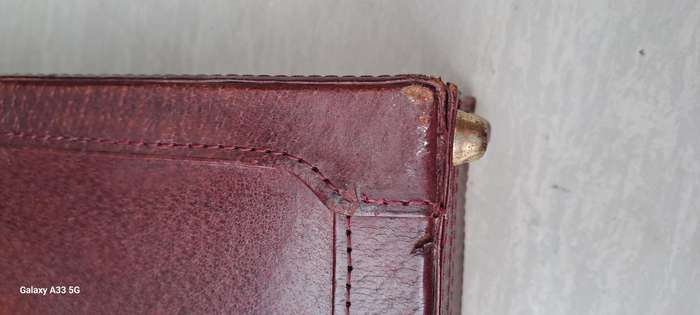 leather executive brief case burgundy brown