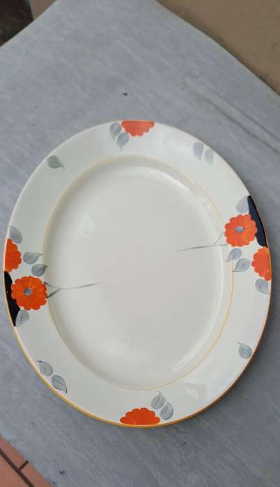 Art Deco Zenith design 1920's Burleigh ware very large platter beautiful