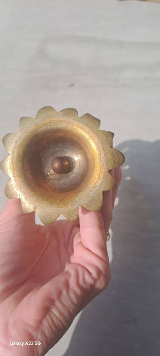 Vintage French crystal and brass cigarette holder