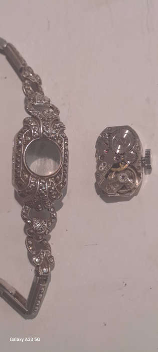 Stirling silver and marcasite vintage ladies watch stunning working keeping time 17 Jewels