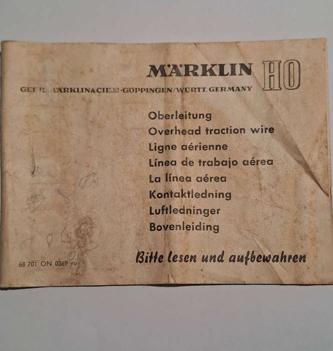 original Marklin instruction booklet overhead traction wire