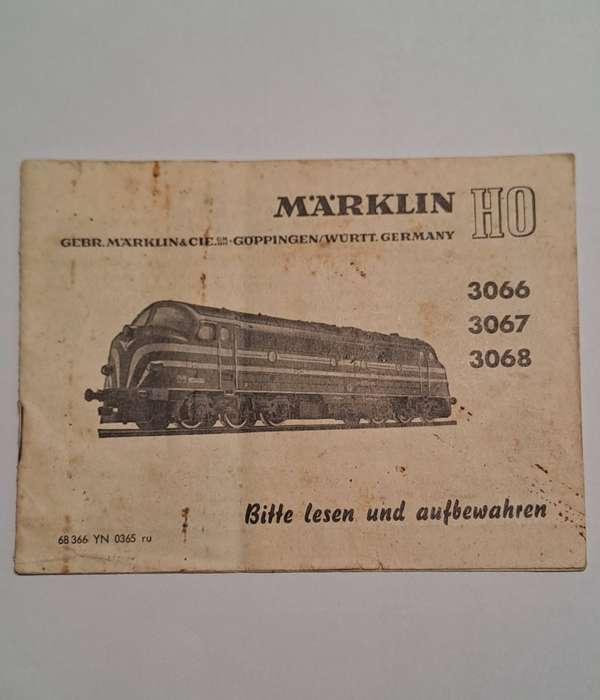 original Marklin  HO instruction booklet for 3066 3067 3068 Locomotives