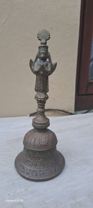 Brass Hindu Hanuman/ Pooja Gahnti temple bell