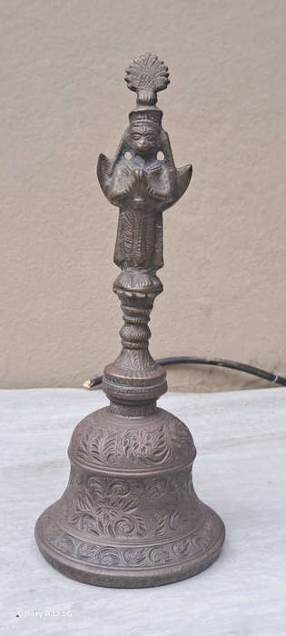 Brass Hindu Hanuman/ Pooja Gahnti temple bell