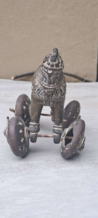 Indian Antique ornate bronze temple toy horse