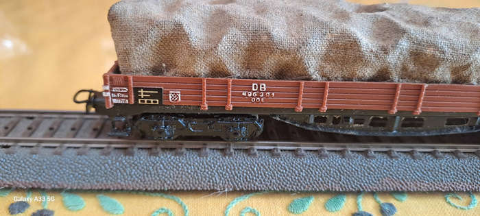 Märklin No. 391 Wagon Freight Car Low-Sided with tarp