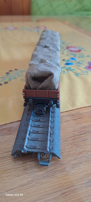 Märklin No. 391 Wagon Freight Car Low-Sided with tarp