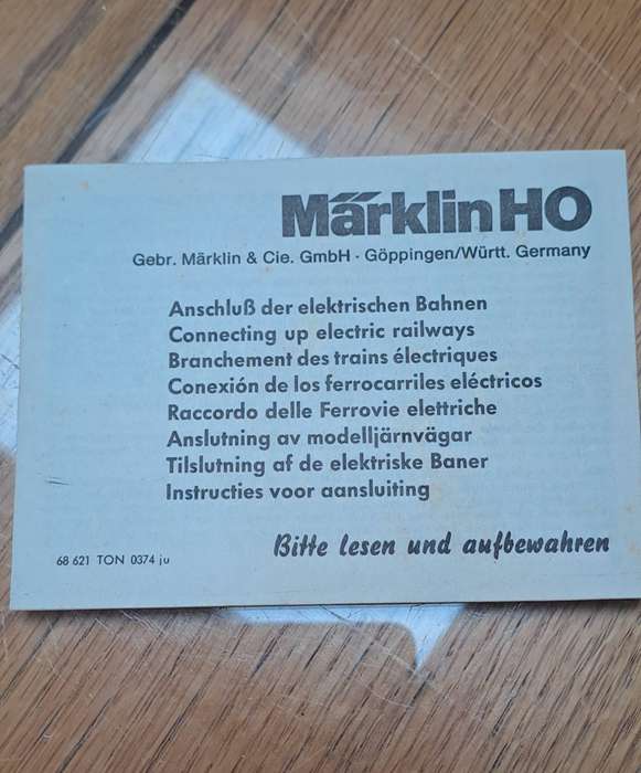 original Marklin HO instruction booklet Directions for connecting up electric railways