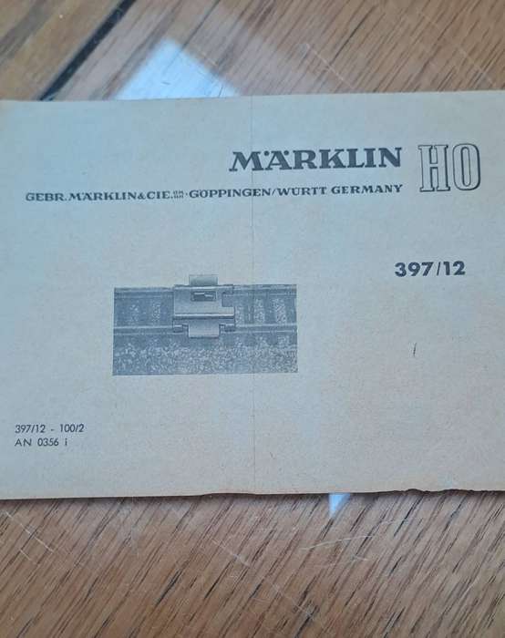 original Marklin HO instruction booklet ...page 397/1 coupling jig