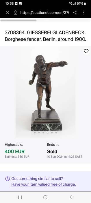 Bronze Borghese Gladiator