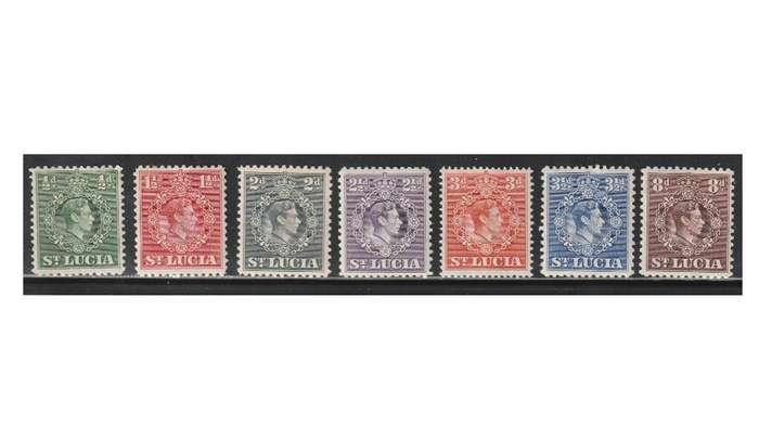 St Lucia P/Set 1949-50 KGVI MM*.