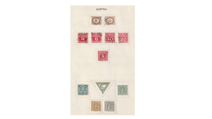 Austria 6 Page selection of mint & used stamps