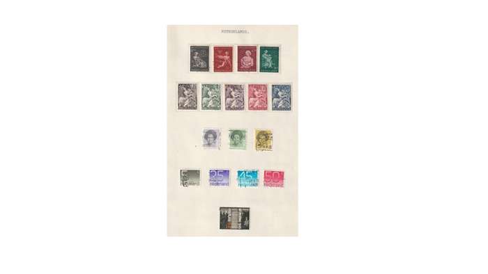 Netherlands 6 Page selection of used stamps