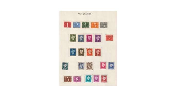 Netherlands 6 Page selection of used stamps