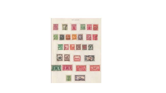 New Zealand 5 Page selection of used stamps