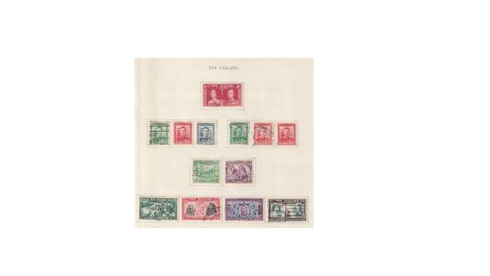 New Zealand 5 Page selection of used stamps