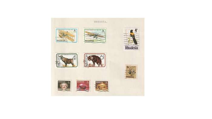 Rhodesian  6 Page selection of used stamps