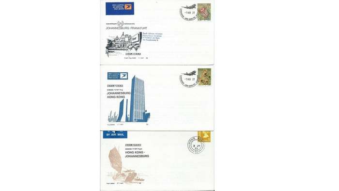 Republic of South Africa 11 Off SA Airways Historic Envelopes. "Those were the days"