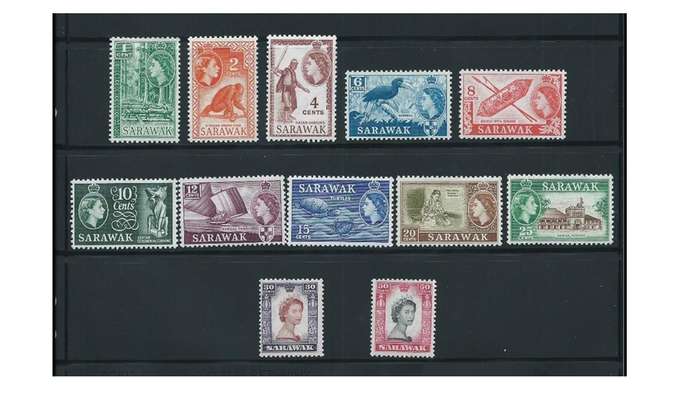 Sarawak 1955-59 QEII VLMM. SG (2008) Cat Value R530.