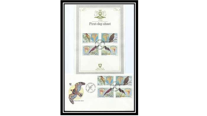 Bird Selection of 18 FDC, First Day Sheets and Postcards.