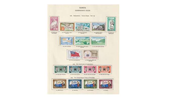 Samoa 10 Page Selection of Stamps. Mint & Very Lightly Hinged SG (2008) Cat Value R1325.