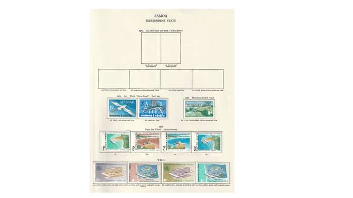 Samoa 10 Page Selection of Stamps. Mint & Very Lightly Hinged SG (2008) Cat Value R1325.