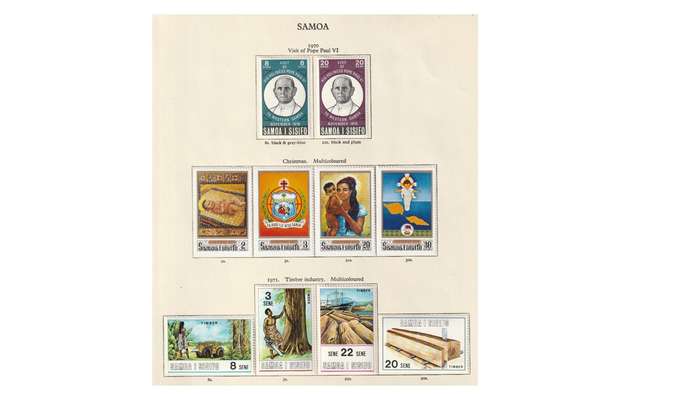 Samoa 10 Page Selection of Stamps. Mint & Very Lightly Hinged SG (2008) Cat Value R1325.