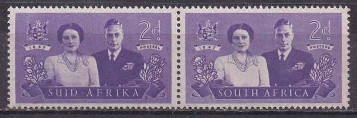 Union of SA 1947 Royal visit 2d pair MM
