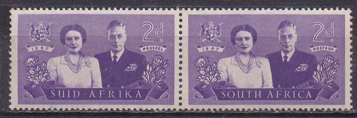 Union of SA 1947 Royal visit 2d pair MM