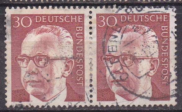 Germany 1970 president Gustav Heinemann 30pf pair FU