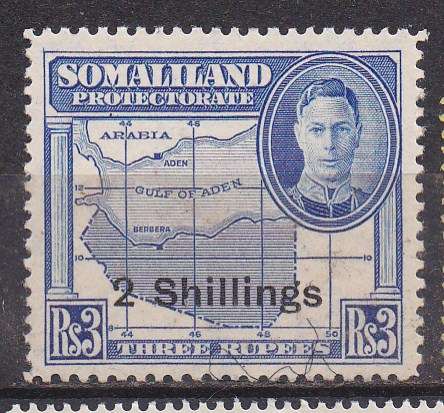Somaliland Protectorate 1951 new currancy issue 2/- on 3rs MM