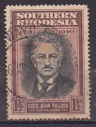 Southern Rhodesia 1940 British South Africa Company's golden jubilee 1 & 1/2d FU