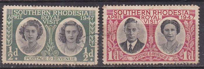 Southern Rhodesia 1947 royal visit set FU