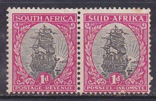 Union of SA 1933-48 definitive issue 1d pair MNH