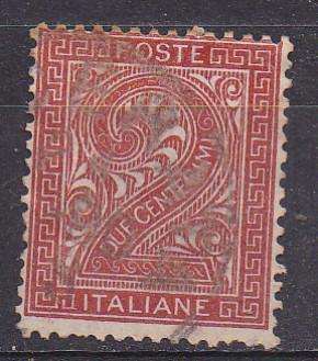 Italy 1865 value stamp 2c FU