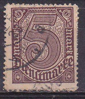 Germany 1920-21 official stamps 5m FU