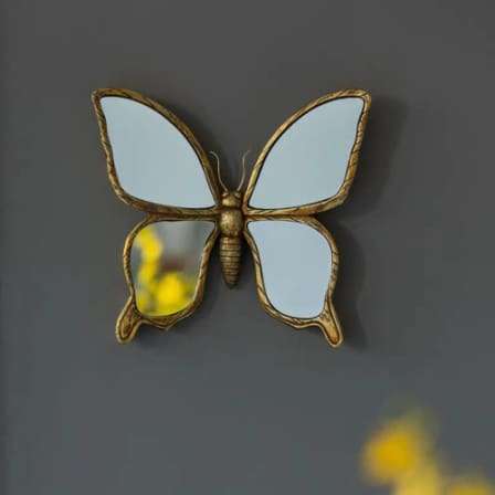 Retro style butterfly mural