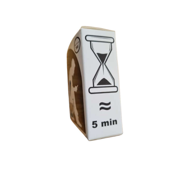 Five-minute defecation timer