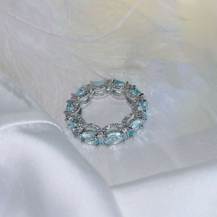 Fashion Aquamarine Cocktail Ring
