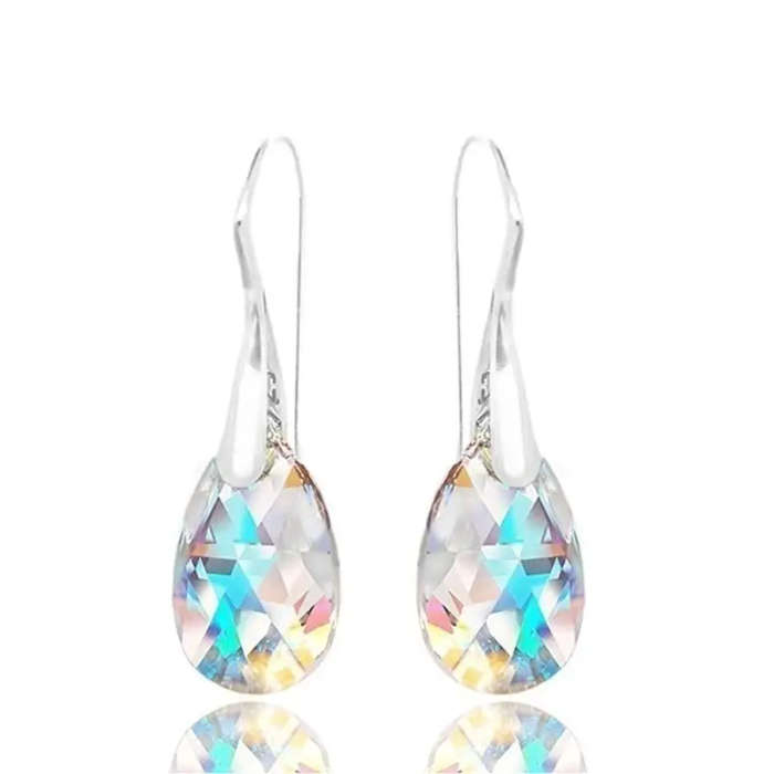 Crystal Glass Necklace and Earrings Jewelry Set