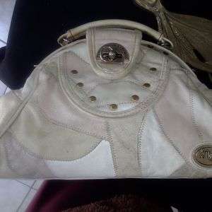 White Leather Hand Bag
