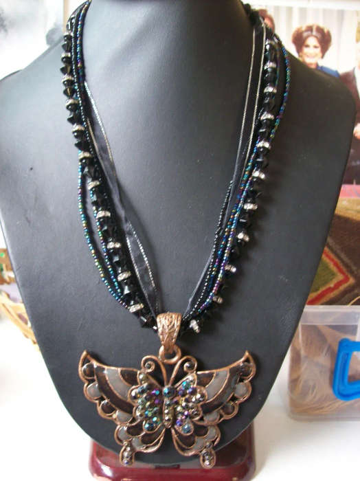 Butterfly Necklace - Black