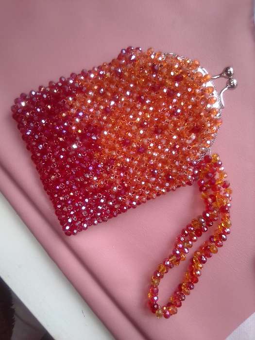 Austrian Crystal Clutch Bag - Flames
