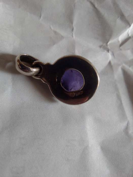 Amethyst Gemstone Silver Pendant - Small