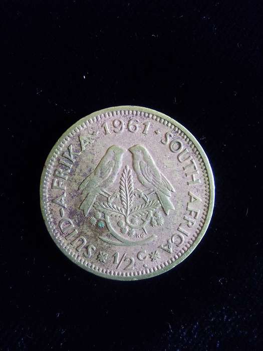 South African 1/2 Cent - 1961