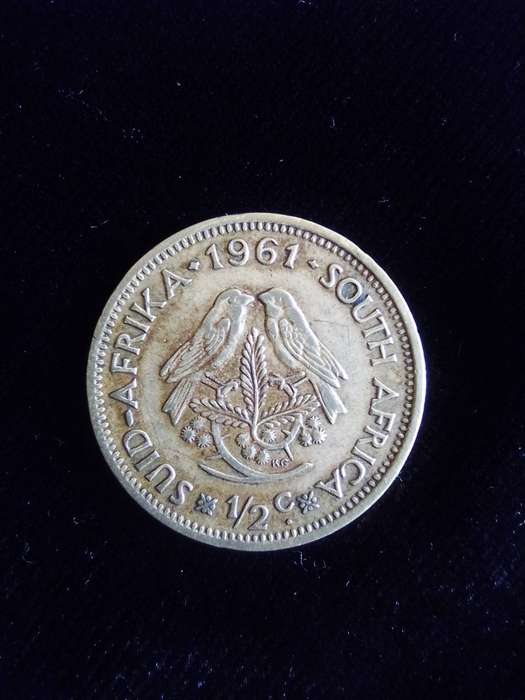 South African 1/2 Cent - 1961